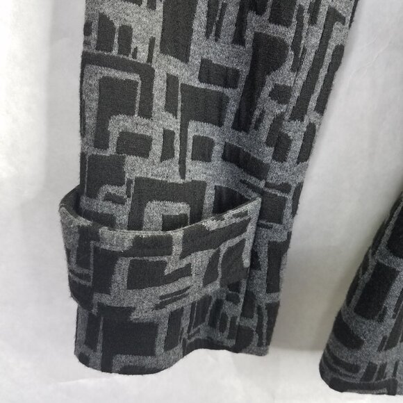 Sandro Sportswear Trench Coat Women's L Grey Black Lined Belted Double Breasted - Picture 3 of 16